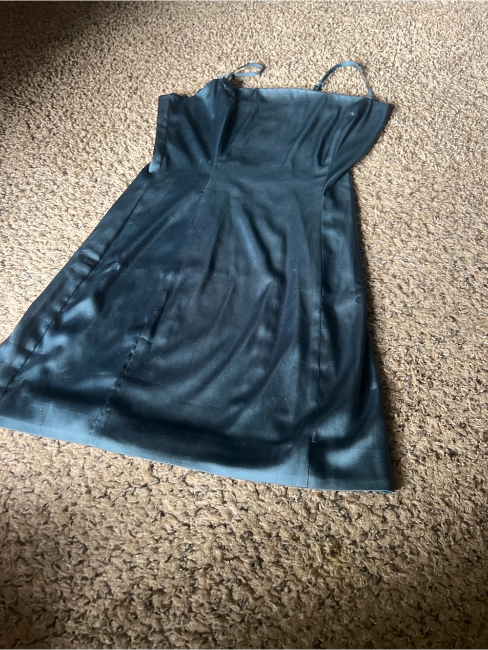 Sunday Best Satin Slip Dress in Teal